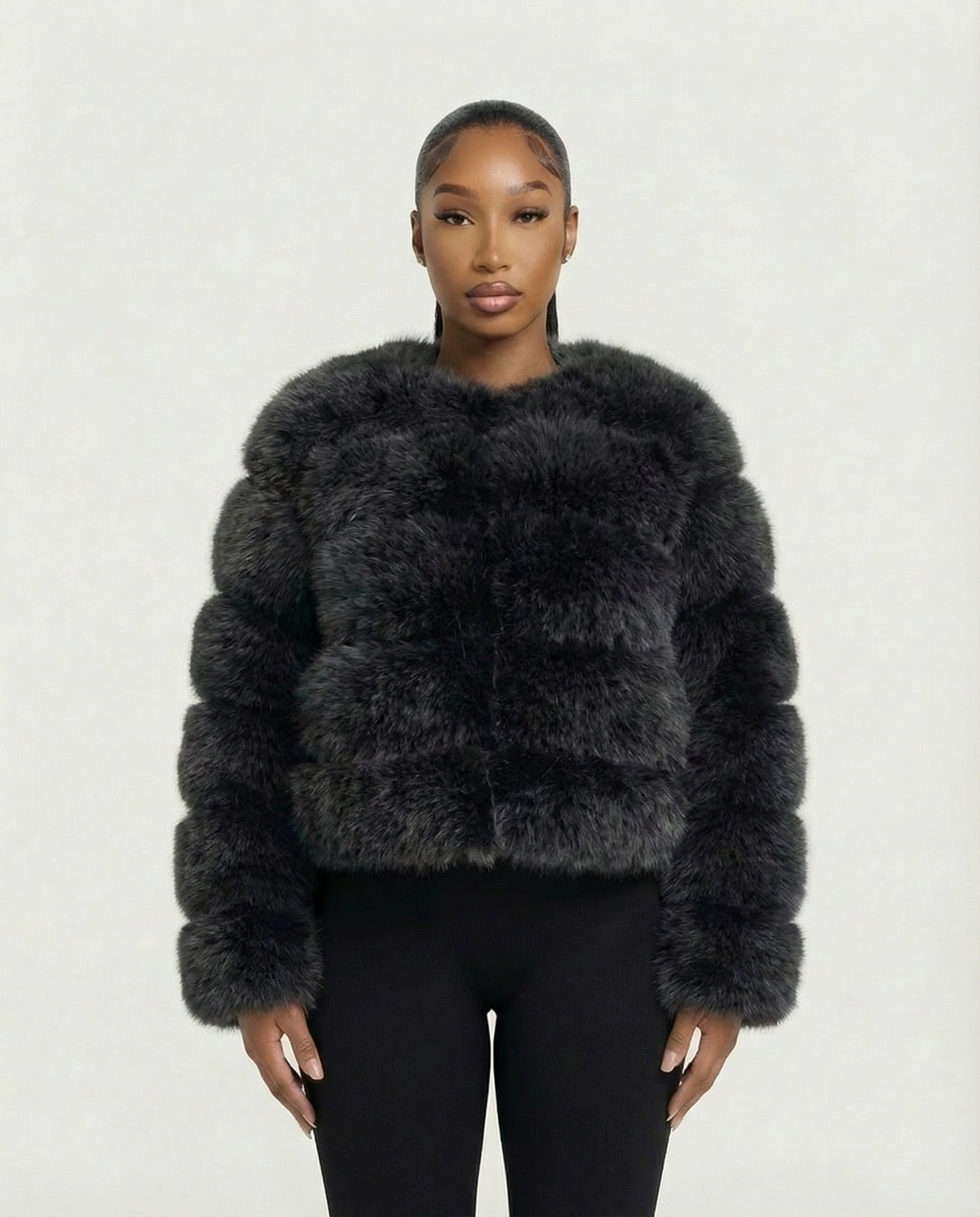 BEATRICE Faux Fur Bubble Jacket