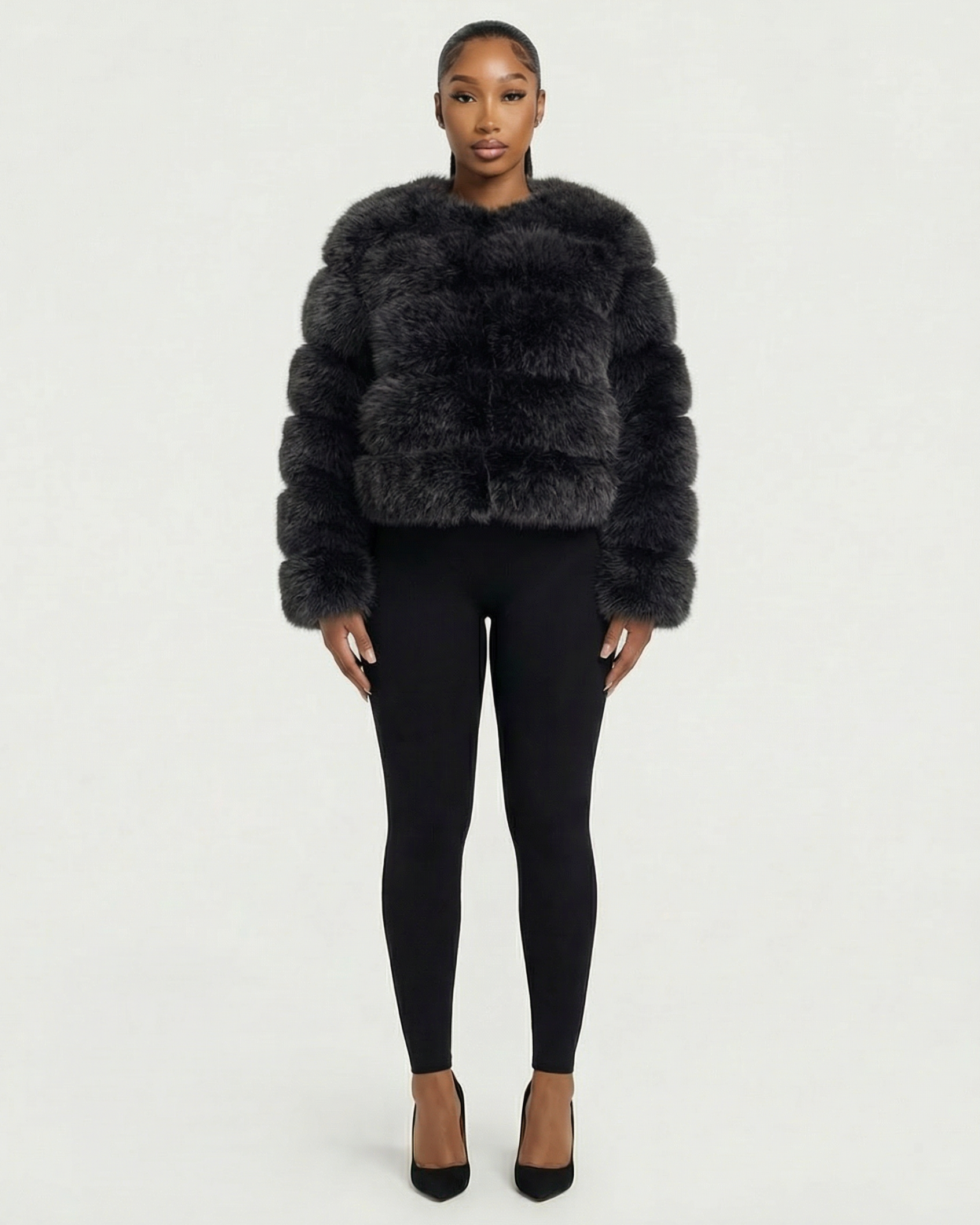 BEATRICE Faux Fur Bubble Jacket