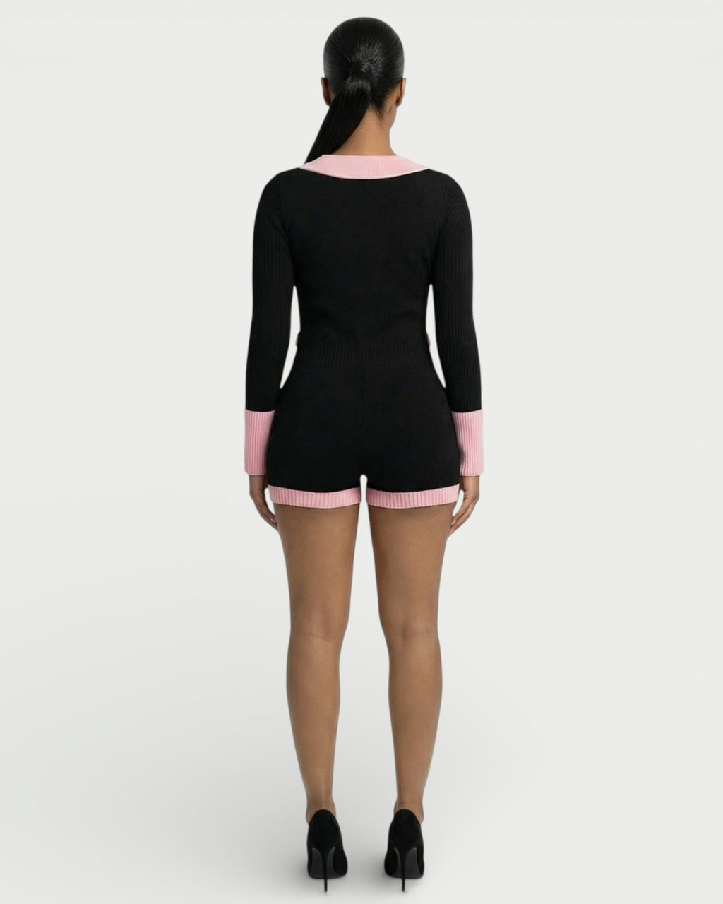 FRIMA Contrast Trim Knit Romper