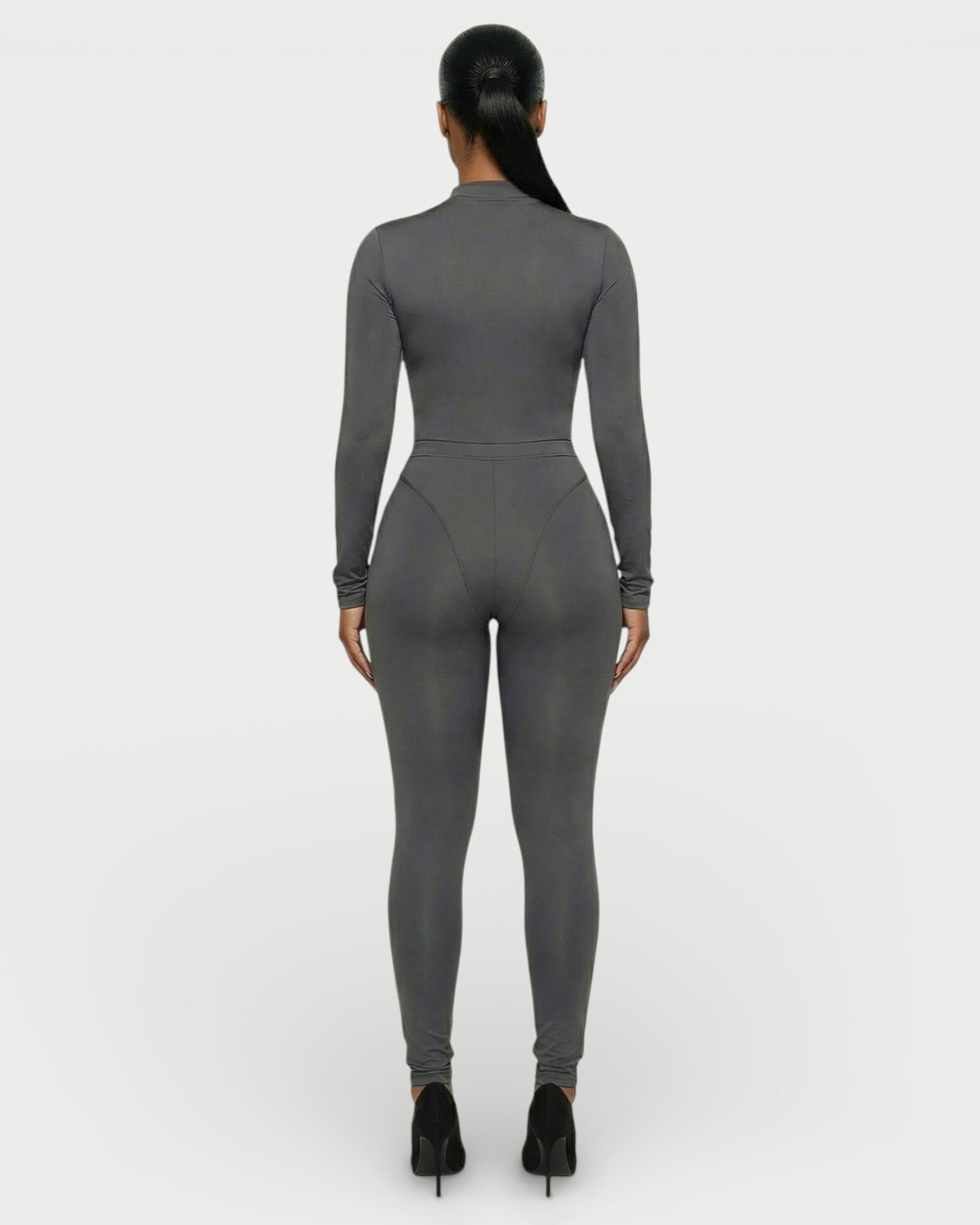 HAINA Long-Sleeve Bodysuit & High-Waist Leggings Set