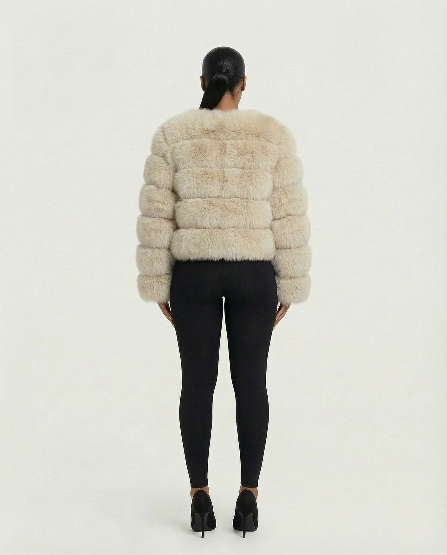 BEATRICE Faux Fur Bubble Jacket