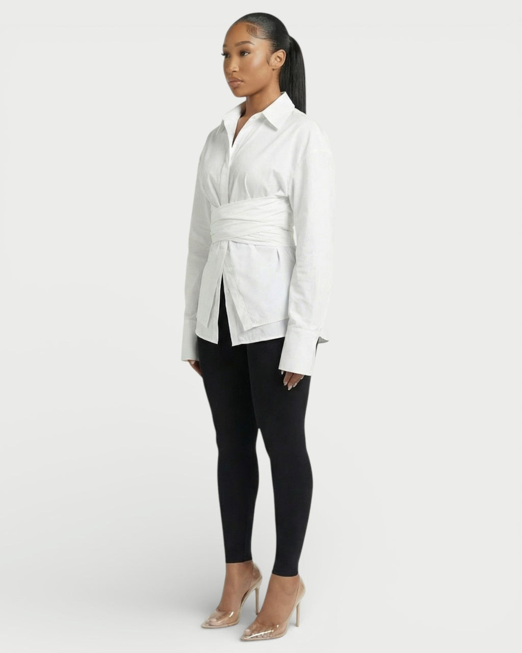 RIONNA Cinched Long-Sleeve Shirt