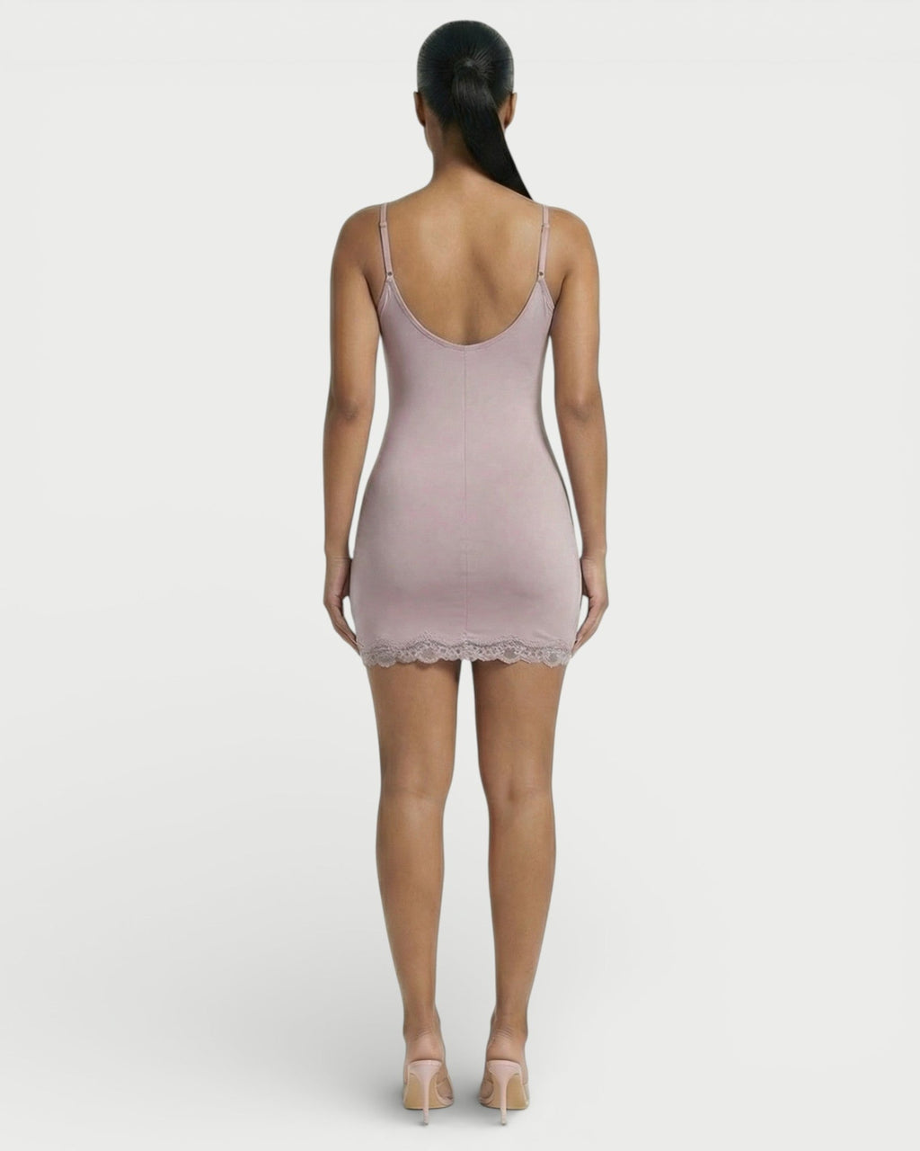 MEVAYA Lace-Trim Cami Bodycon Mini Dress