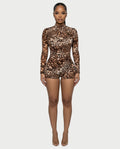 LEPA Cheetah Print Playsuit