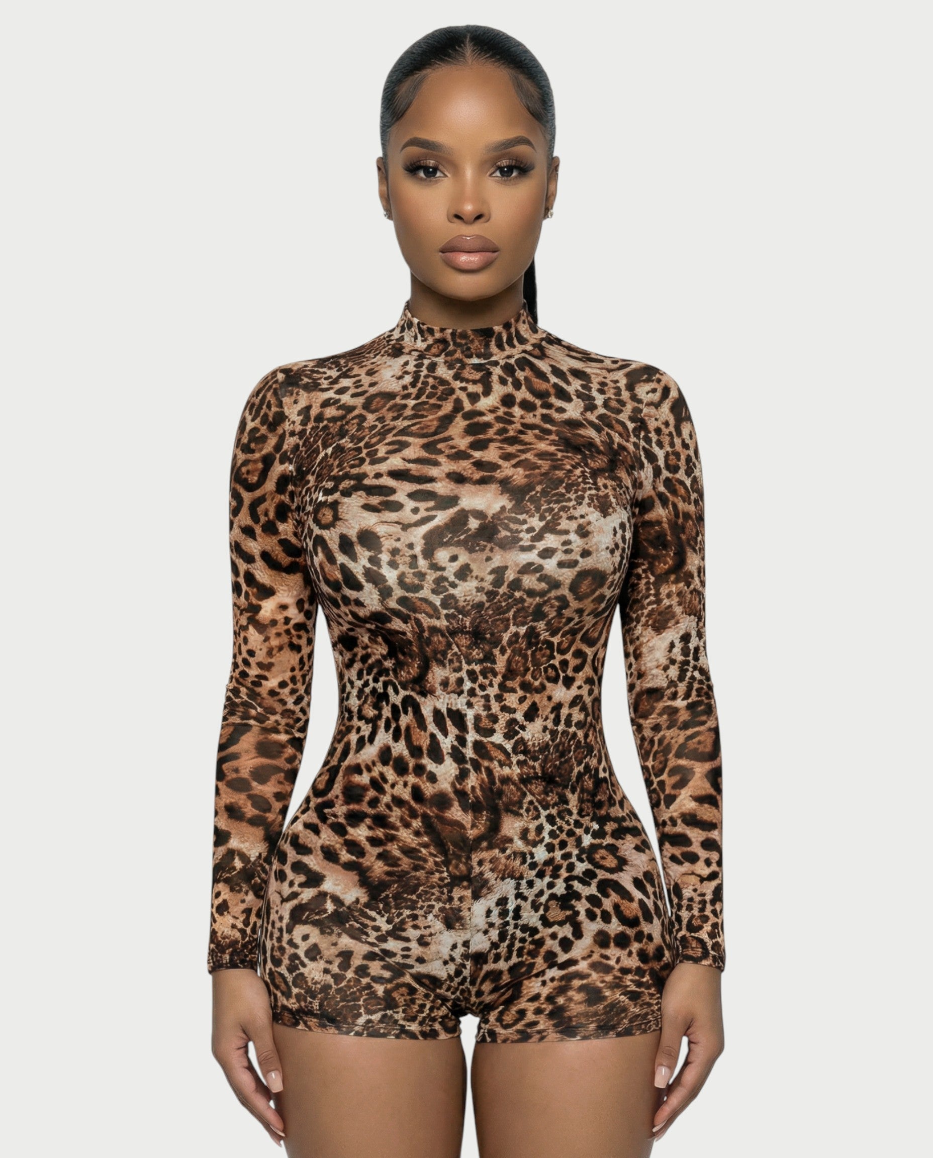 LEPA Cheetah Print Playsuit