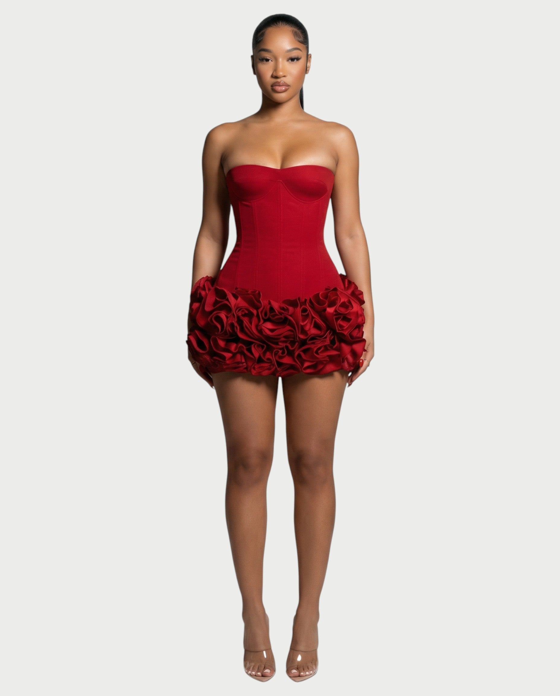 SCARLETTE Corset & Rose Mini Dress Set