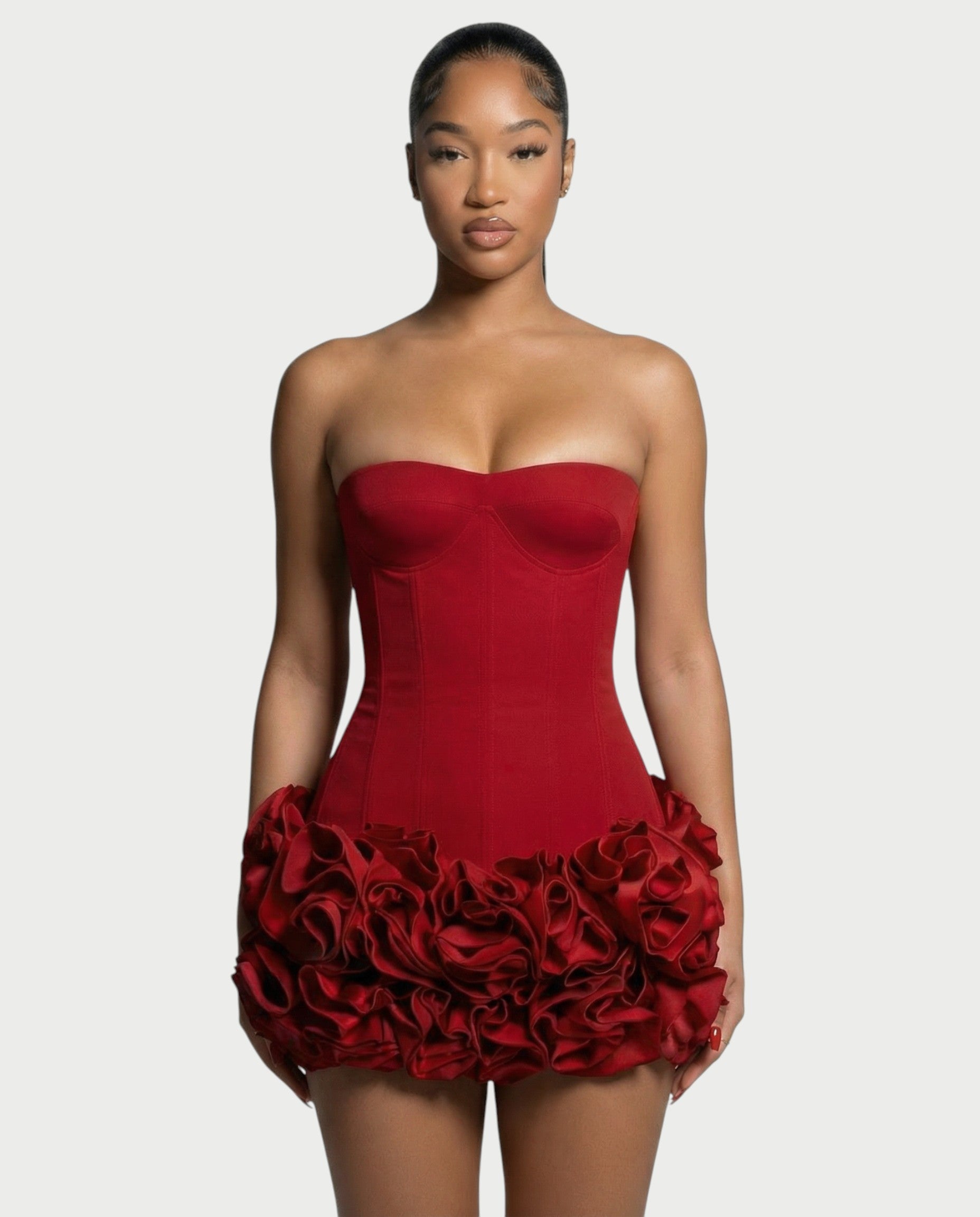 SCARLETTE Corset & Rose Mini Dress Set