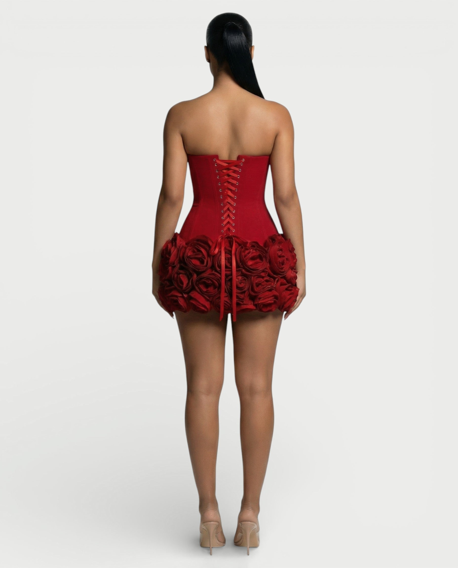 SCARLETTE Corset & Rose Mini Dress Set