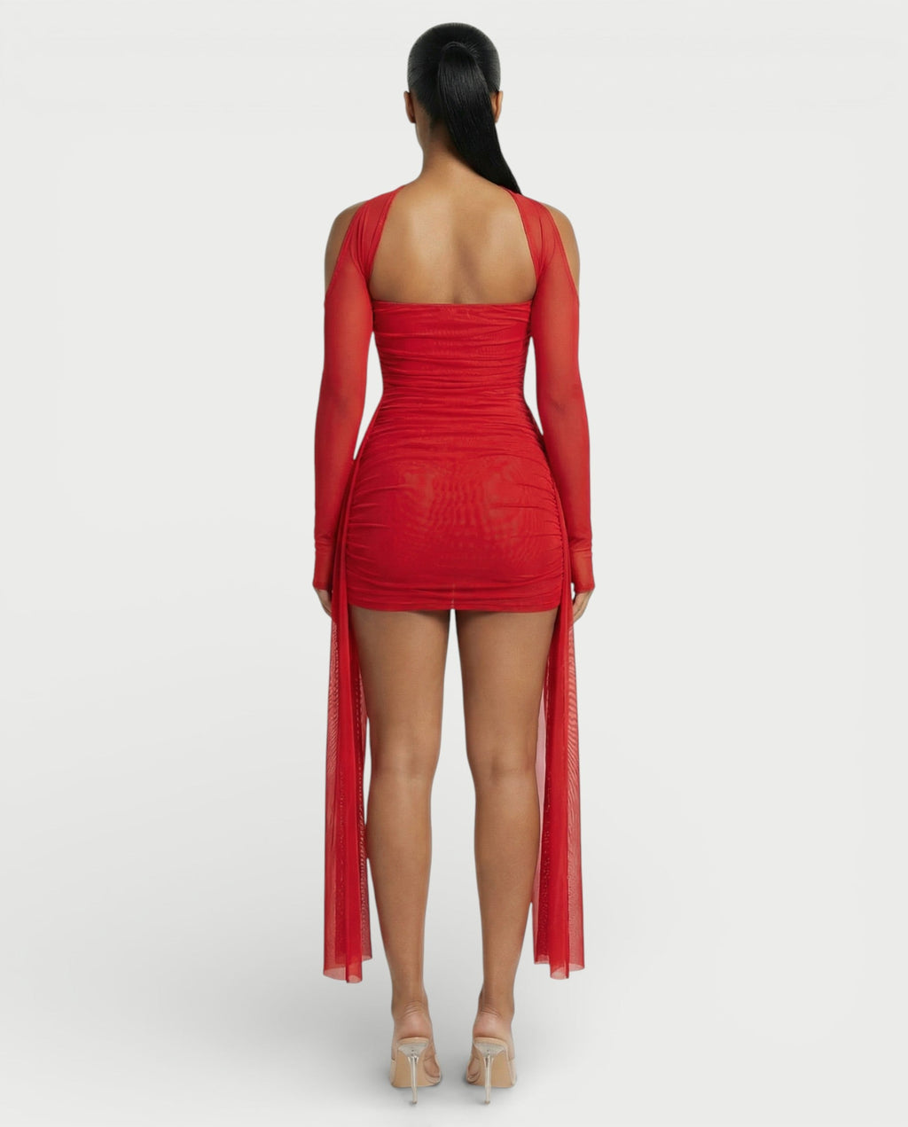 ANNE Strapless Mesh Mini Dress