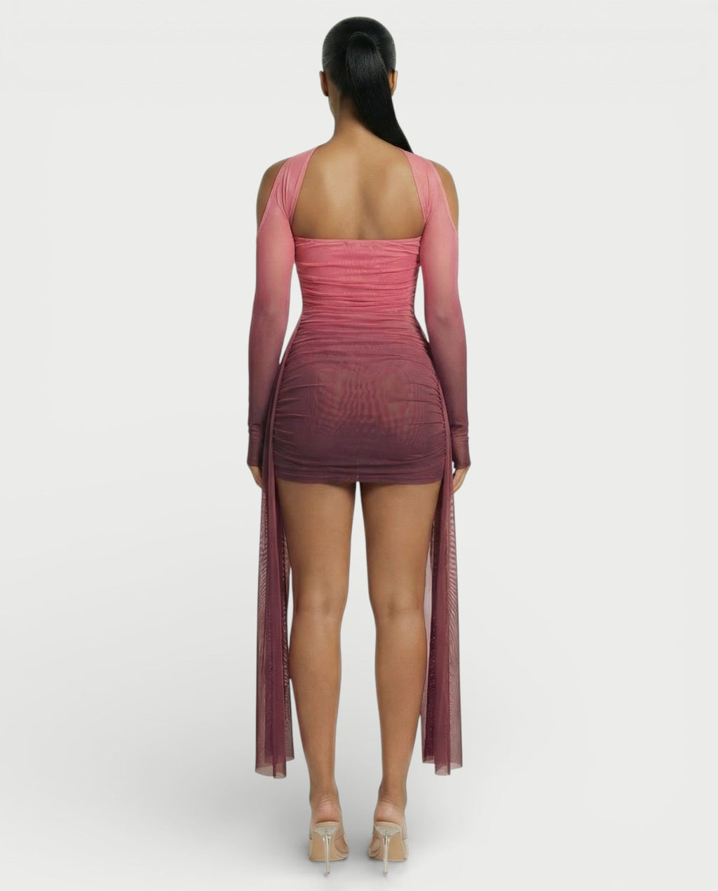 ANNE Strapless Mesh Mini Dress