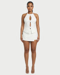 DIANA Halter Top and Pleated Skirt Set