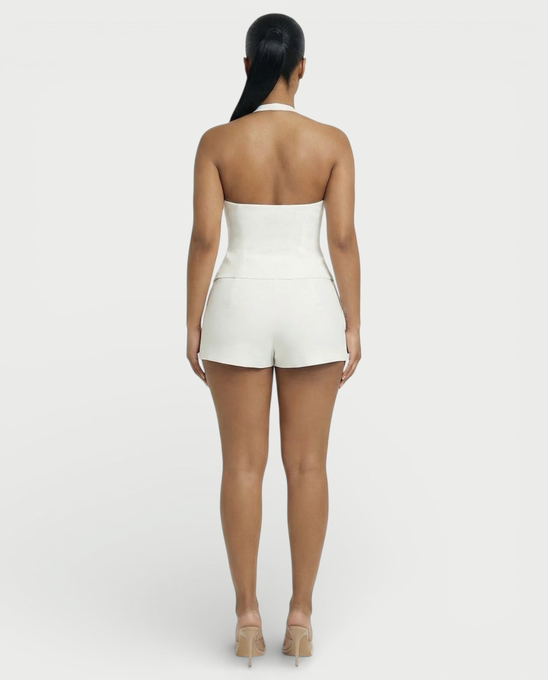 DIANA Halter Top and Pleated Skirt Set