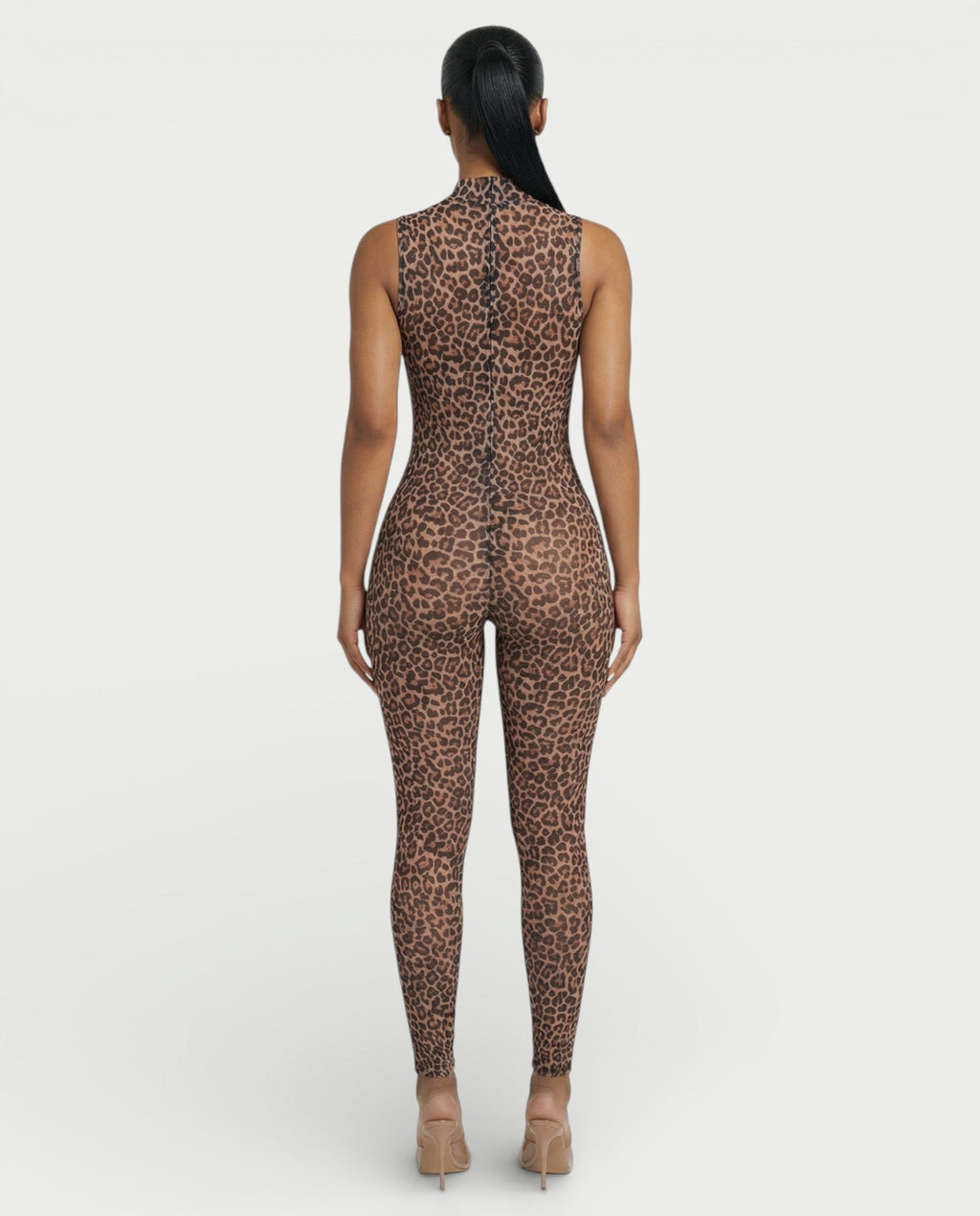 DIONNE High Neck Leopard Jumpsuit