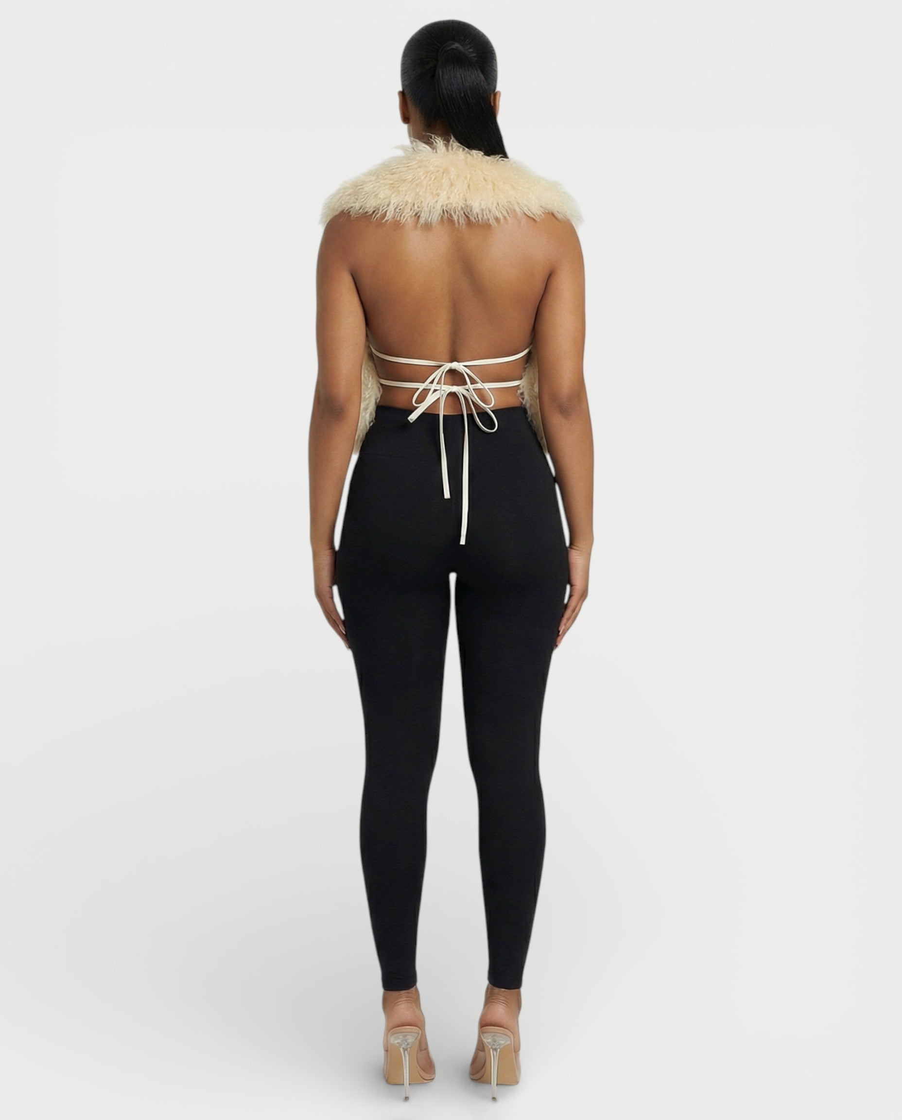 KAREYA Faux Fur Vest Top