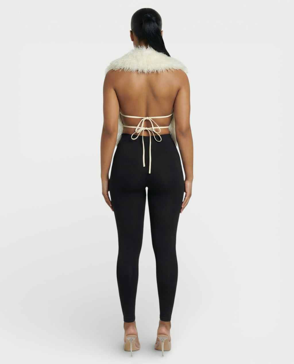 KAREYA Faux Fur Vest Top
