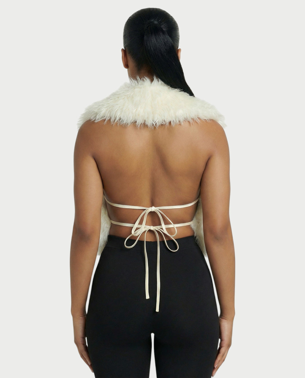 KAREYA Faux Fur Vest Top