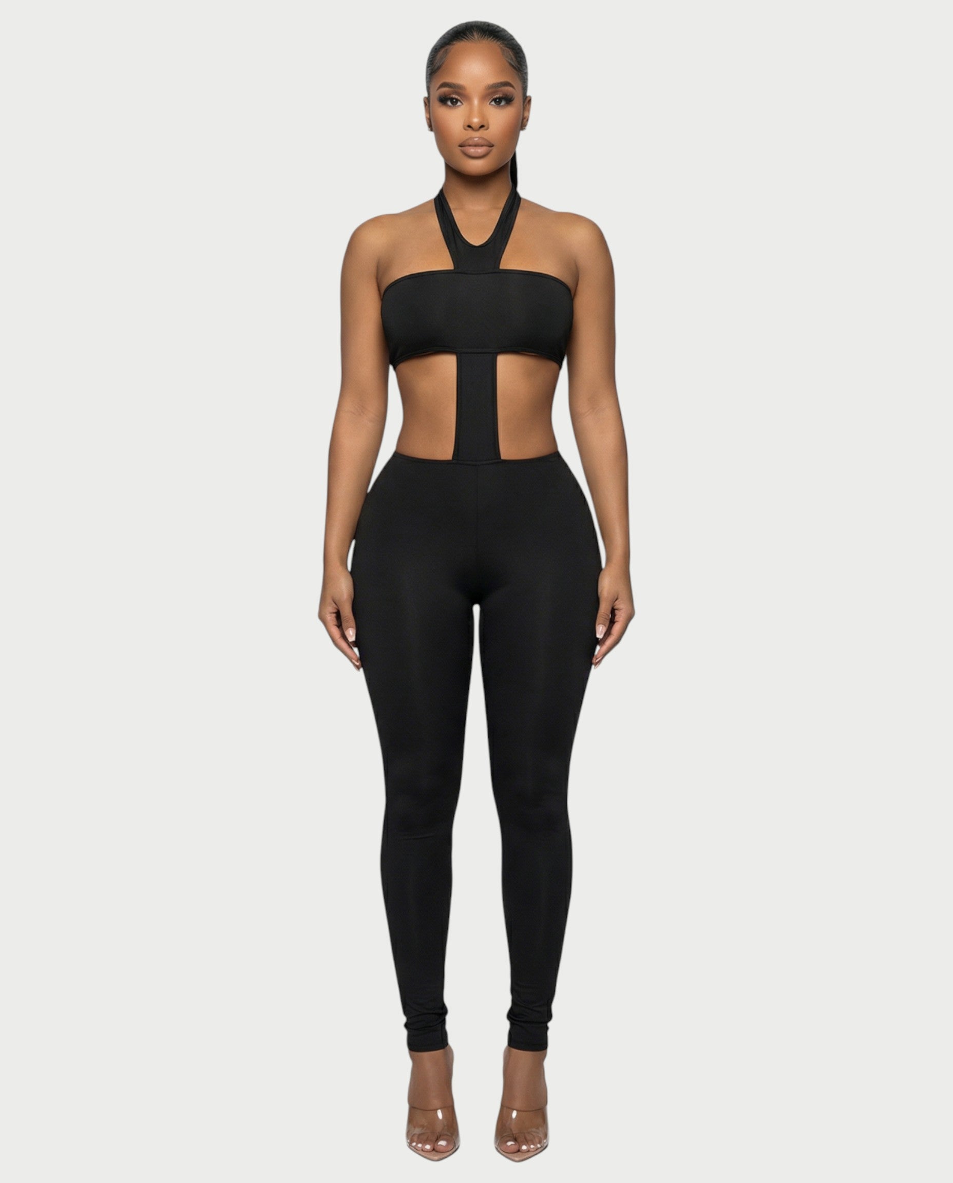 ZAYANI Cutout Halter Jumpsuit