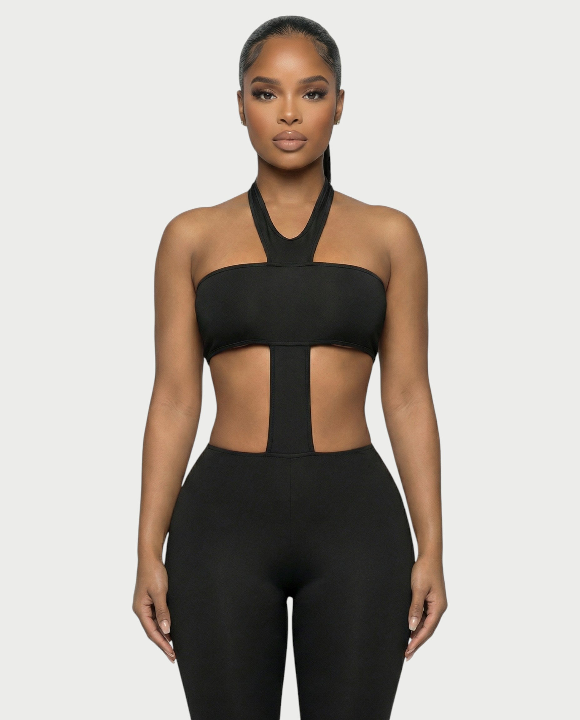 ZAYANI Cutout Halter Jumpsuit