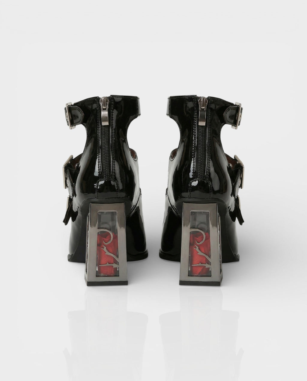 MARIBEL Sharp Toe Gothic Clasp Heels Tall Heel