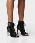 ELINDA Short Lace-up Stiletto Boots