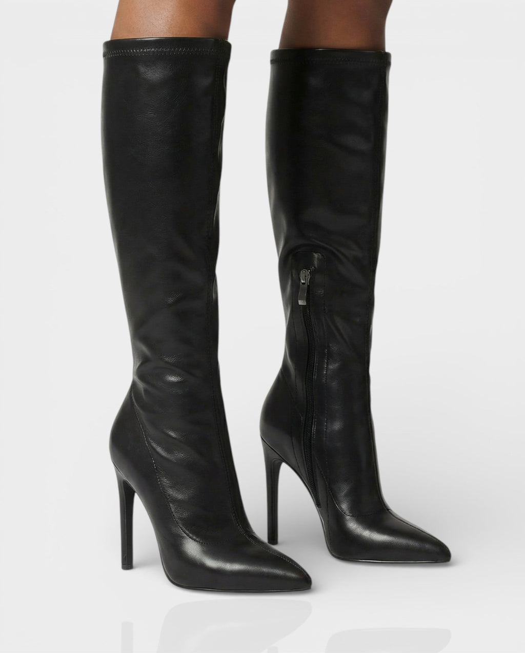 CHARLIE Faux Leather Knee-High Boots
