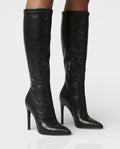 CHARLIE Faux Leather Knee-High Boots