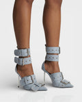 MARILYN Buckle Strap Pointed-Toe Stiletto Heels