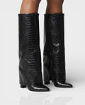 MAISY Straight Faux Crocodile Boots