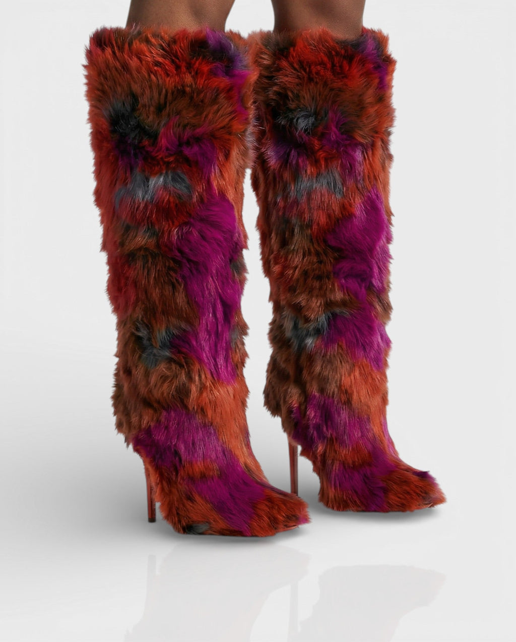ALBA Multicoloured Faux Fur Boots