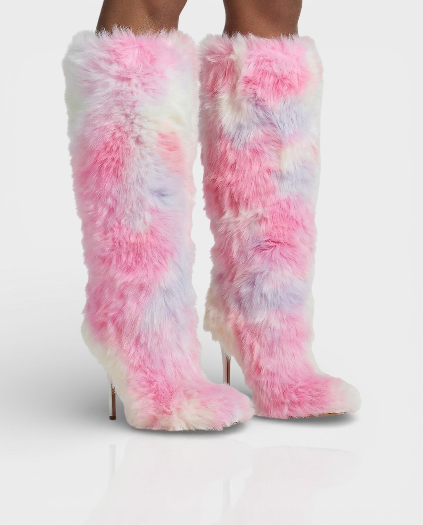 ALBA Multicoloured Faux Fur Boots