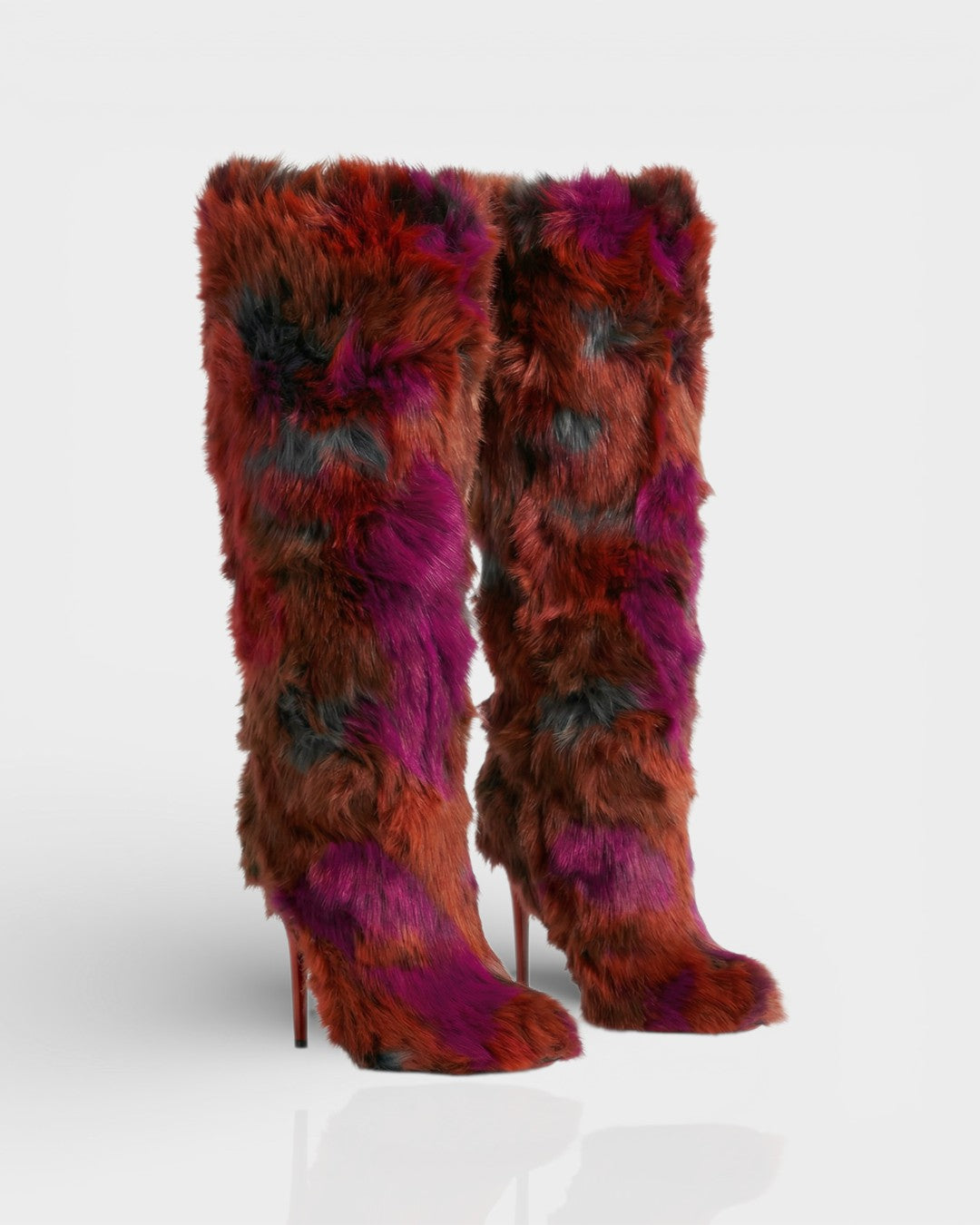 ALBA Multicoloured Faux Fur Boots