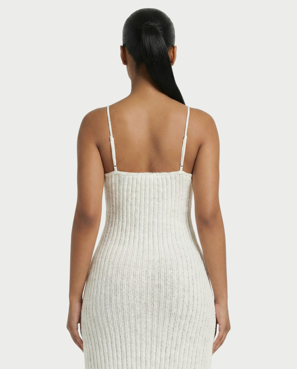ISLA Deep-Plunge Dual-Slit Maxi Dress
