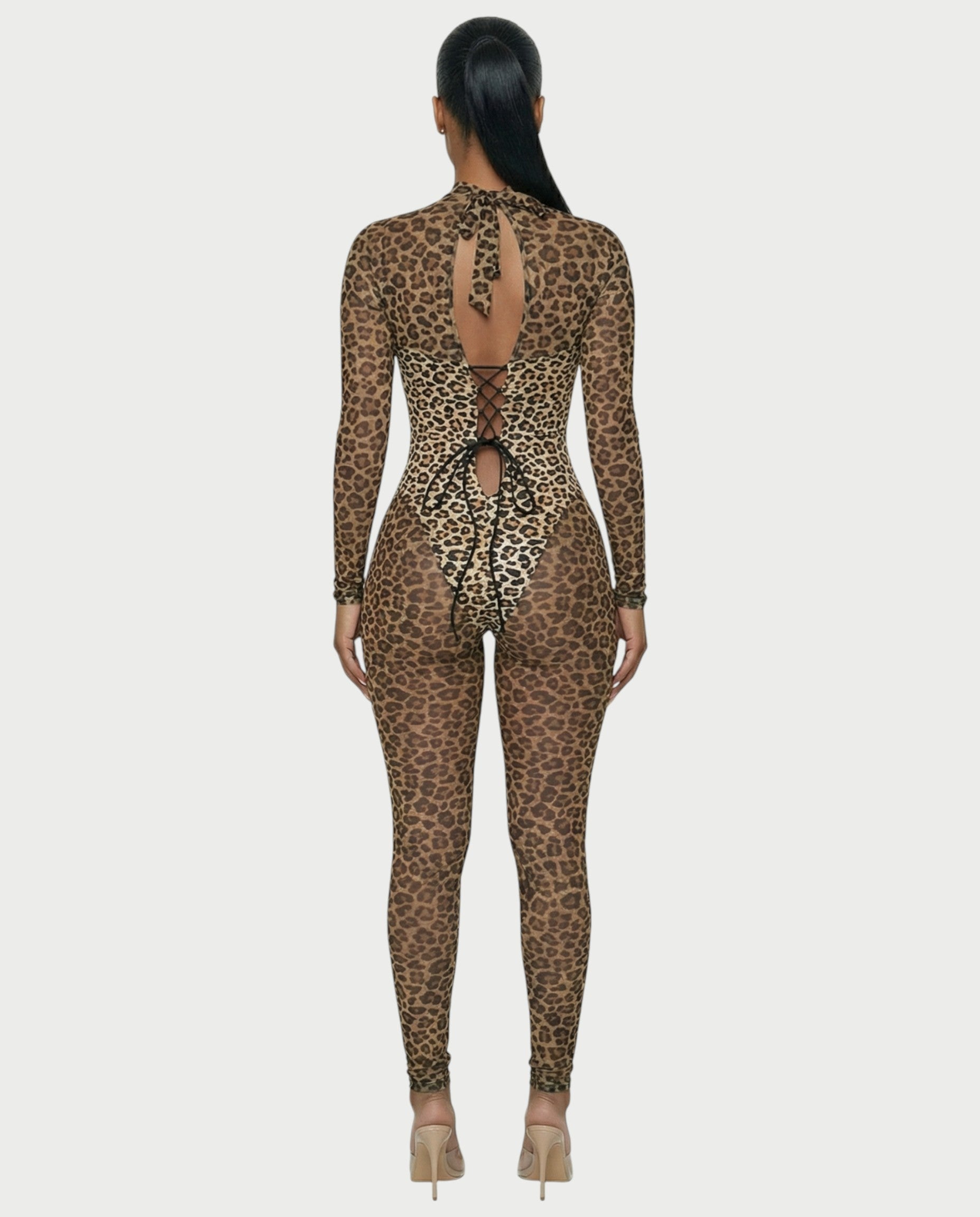 KIZZY Corset Style Leopard Jumpsuit