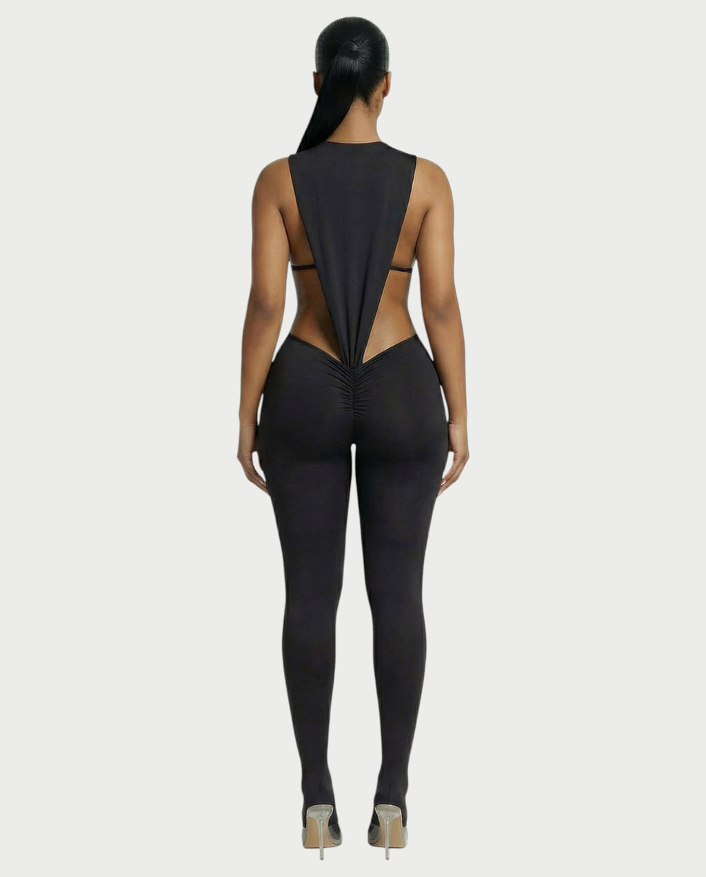 PIOLA Cutout Bodysuit & Ruched Leggings Set