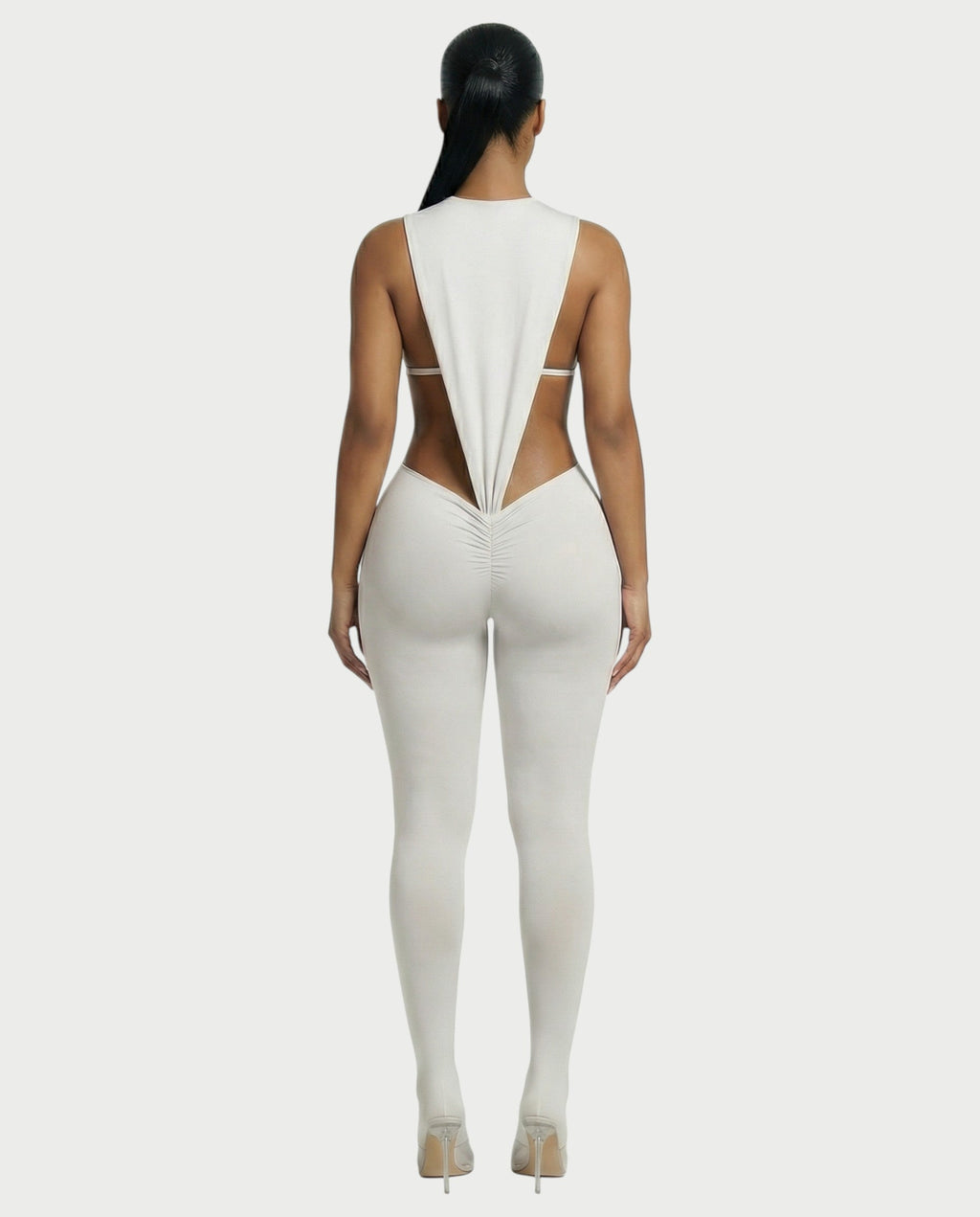 PIOLA Cutout Bodysuit & Ruched Leggings Set