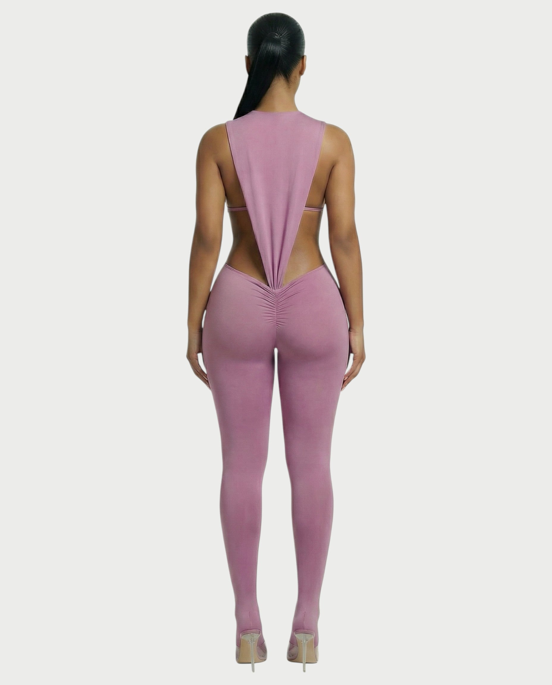 PIOLA Cutout Bodysuit & Ruched Leggings Set