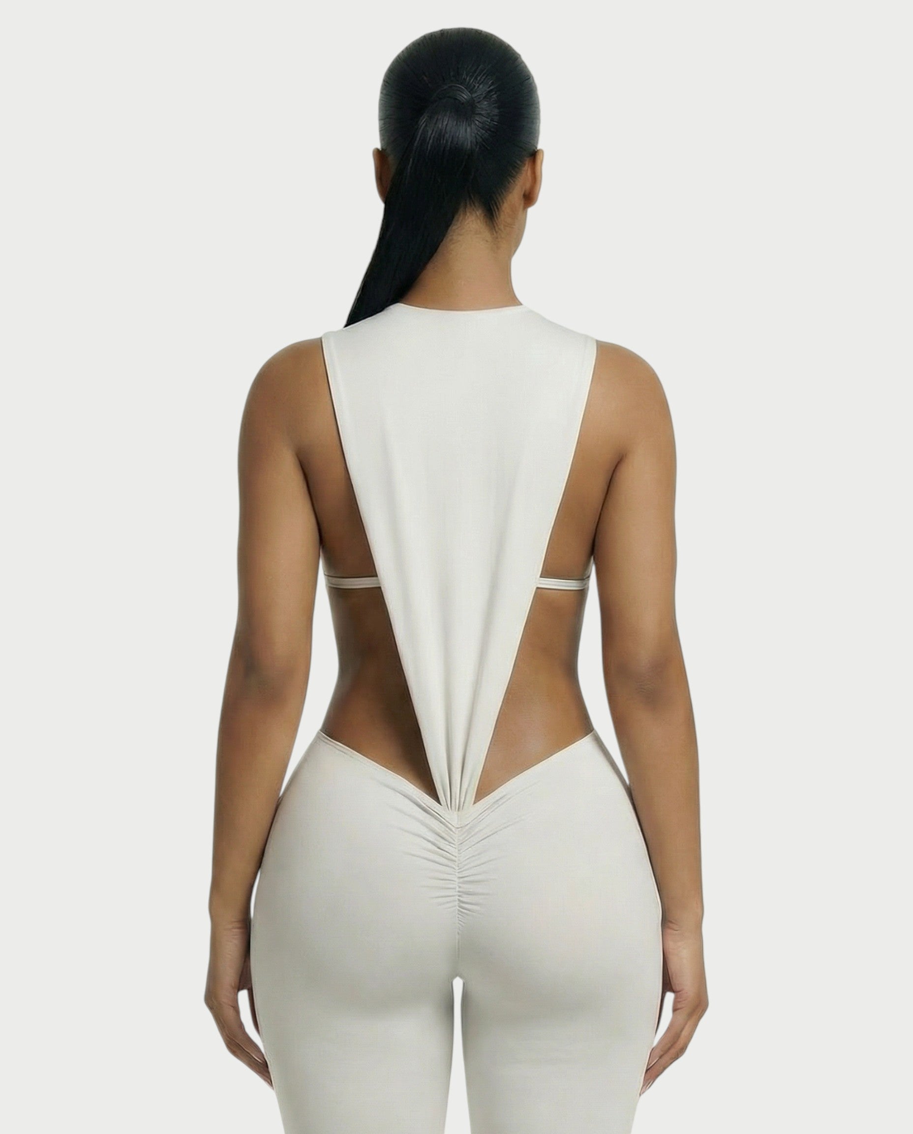 PIOLA Cutout Bodysuit & Ruched Leggings Set