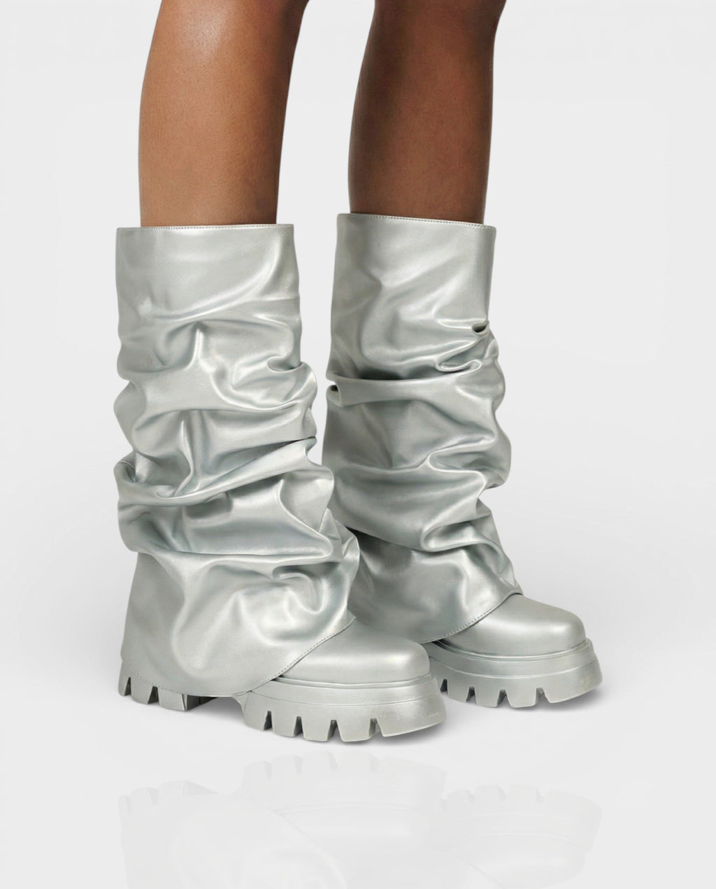 CRISTINA Slouchy Platform Mid-Calf Boots