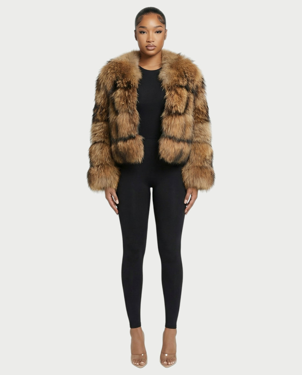 VIXA Real Racoon Fur Jacket