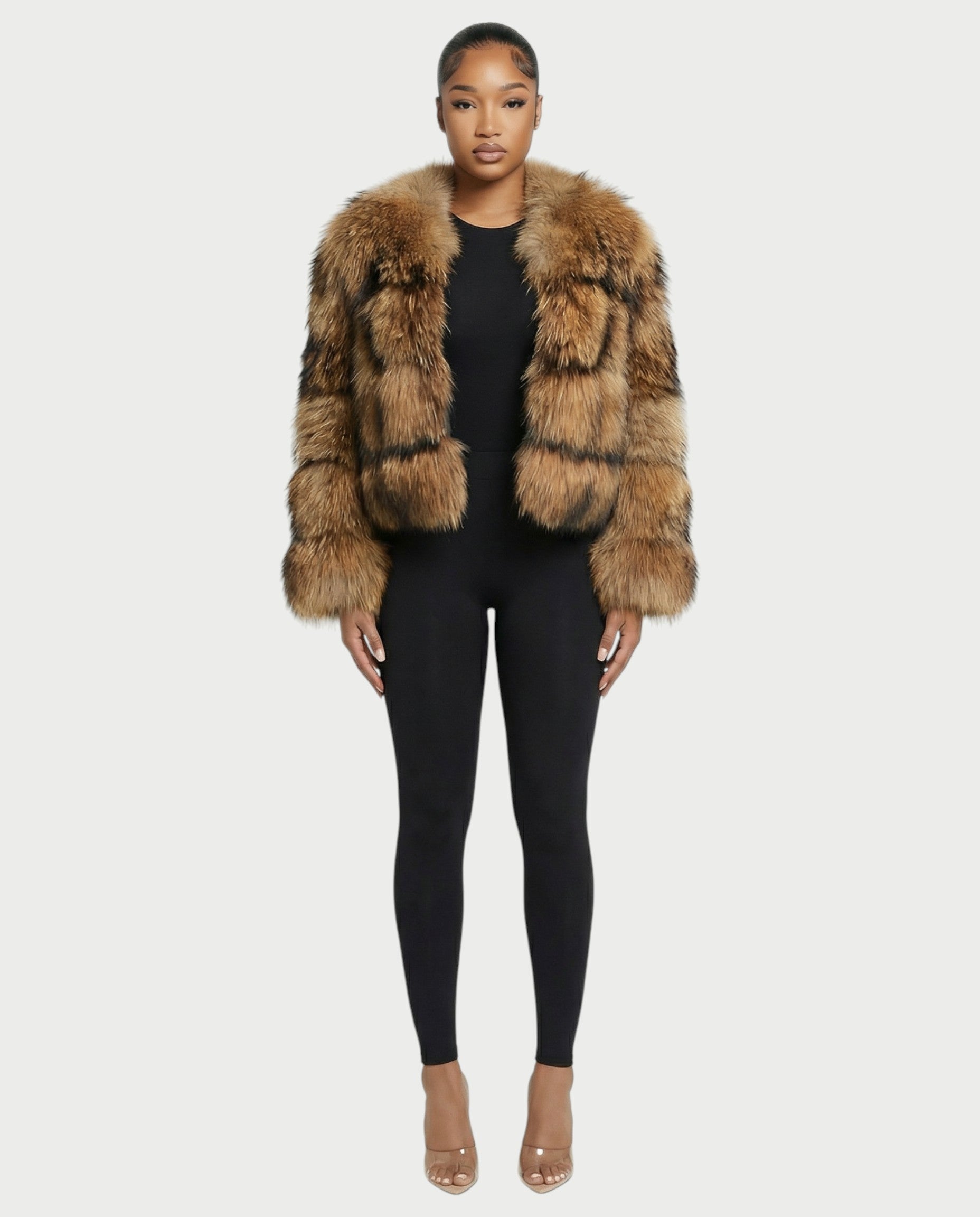 VIXA Real Racoon Fur Jacket