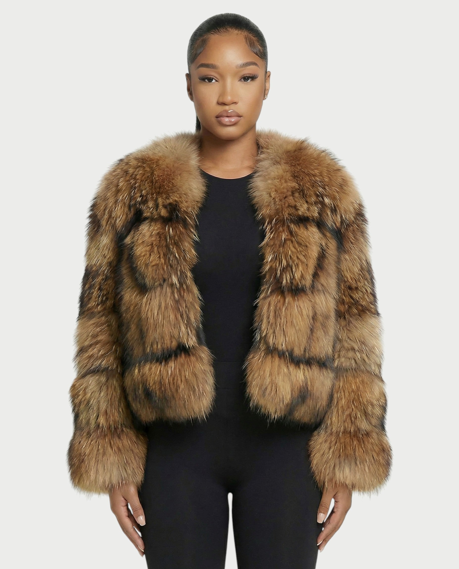 VIXA Real Racoon Fur Jacket
