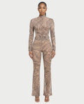 RILA Mesh Top & Flared Pants Set