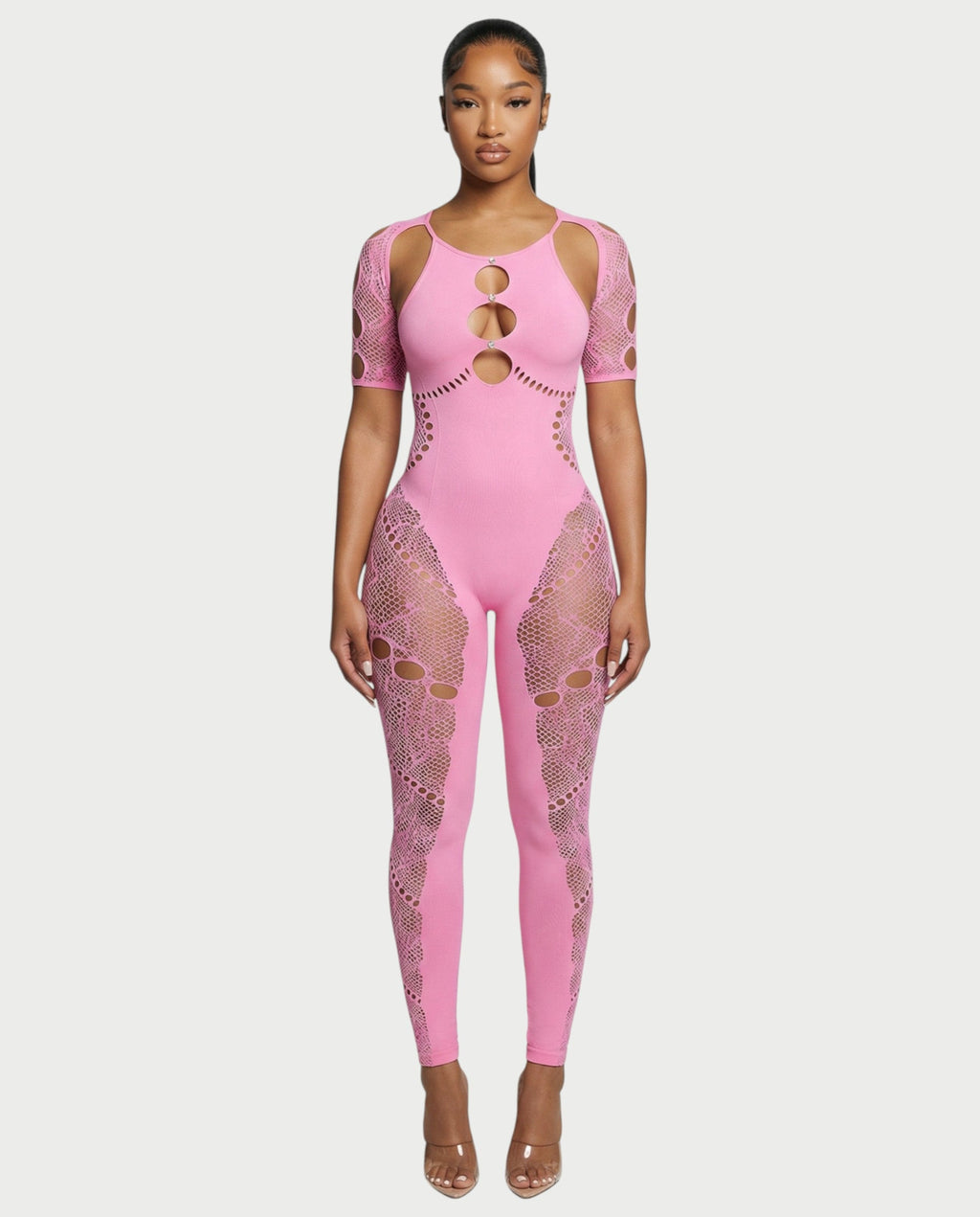 ELISE Cutout Rhinestone Jumpsuit