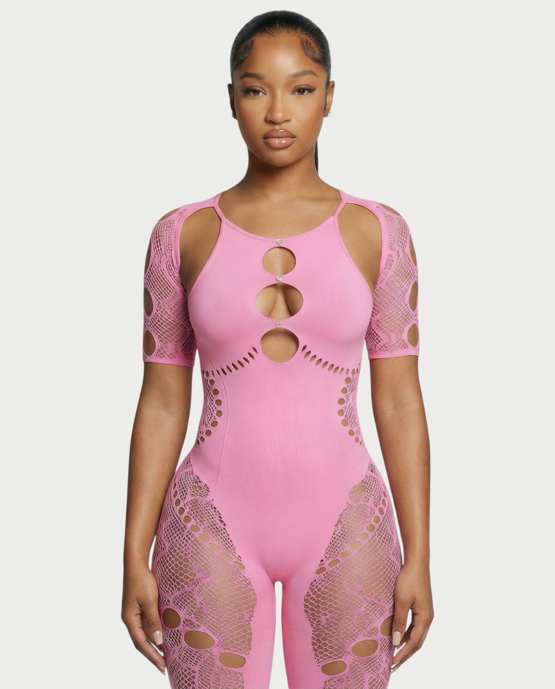 ELISE Cutout Rhinestone Jumpsuit