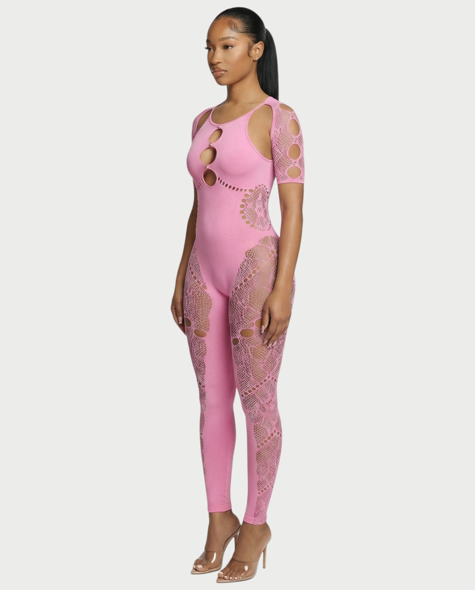 ELISE Cutout Rhinestone Jumpsuit