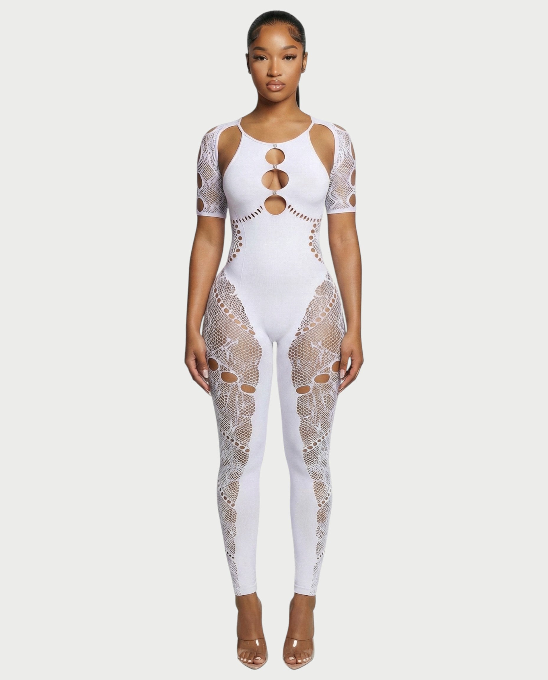 ELISE Cutout Rhinestone Jumpsuit