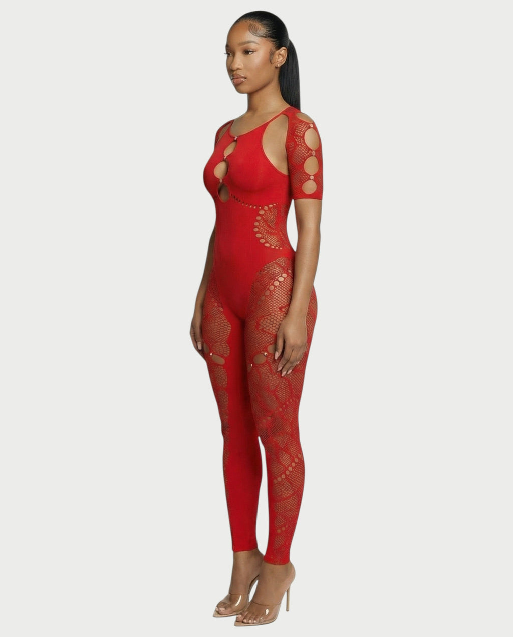 ELISE Cutout Rhinestone Jumpsuit