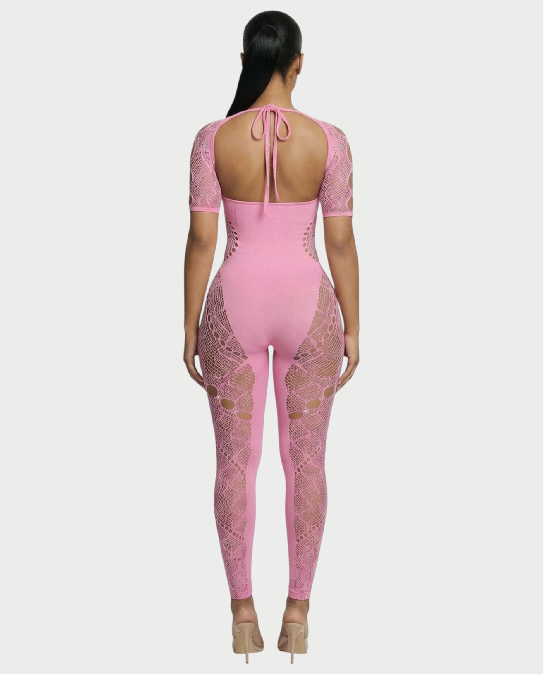ELISE Cutout Rhinestone Jumpsuit