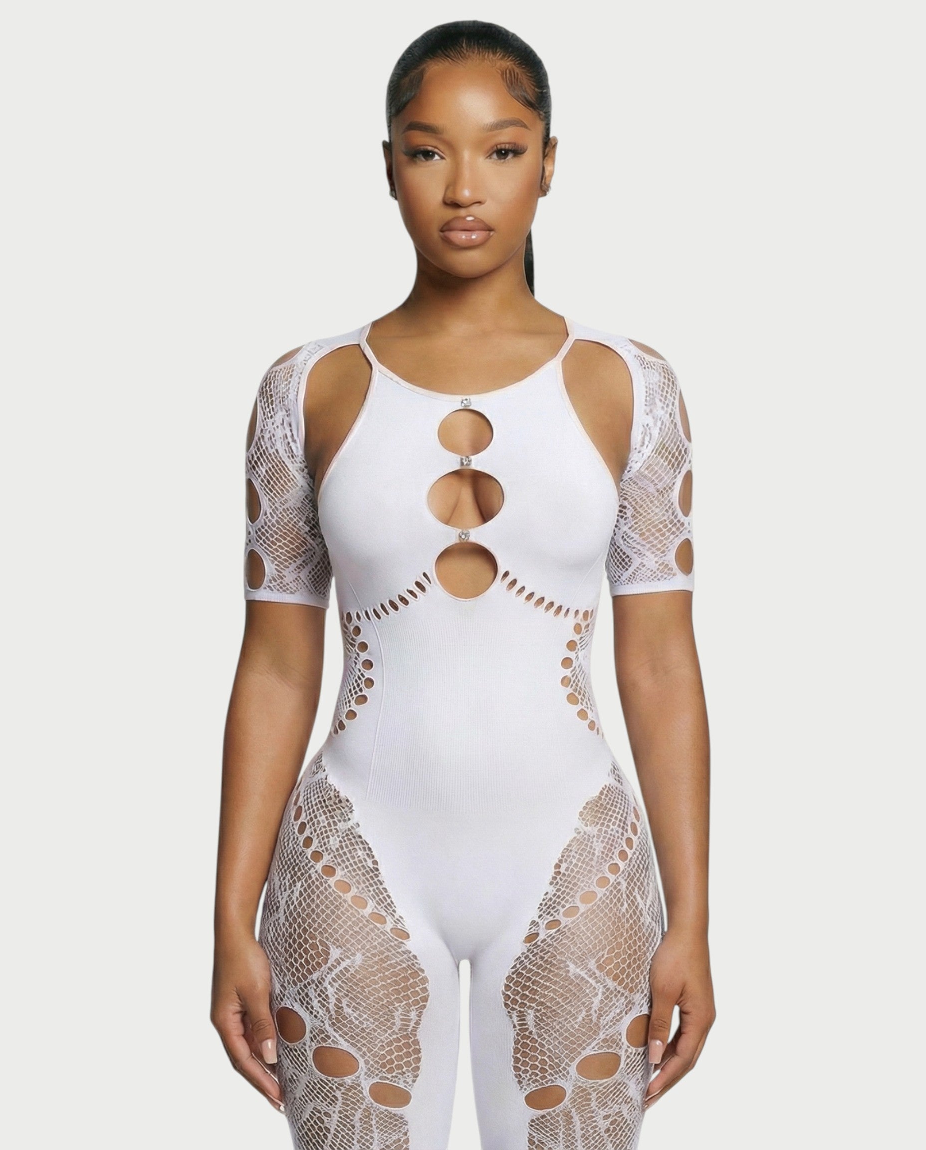 ELISE Cutout Rhinestone Jumpsuit