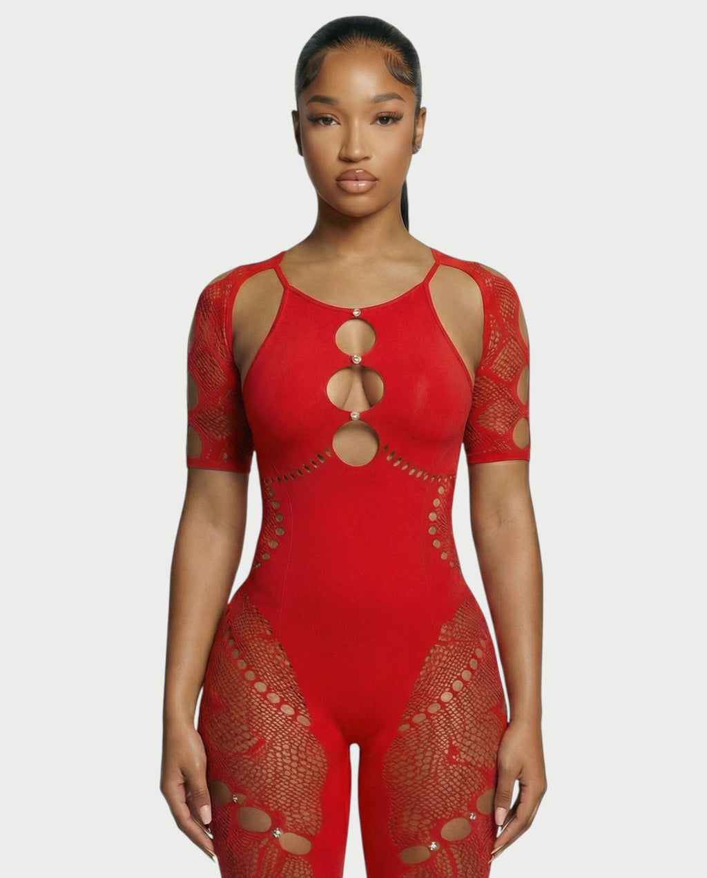 ELISE Cutout Rhinestone Jumpsuit